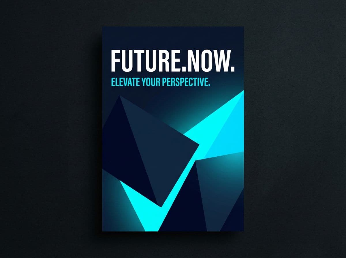 Minimalist ad creative with bold typography